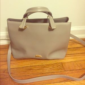 Longchamp gray leather bag!